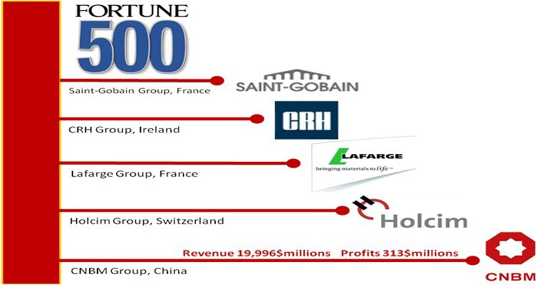 CNBM in the list of fortune 500