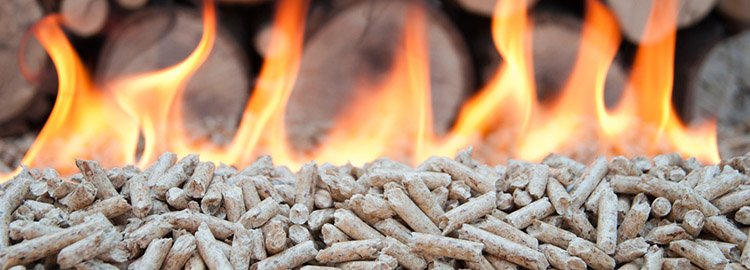 a picture of wood pellet burning performance