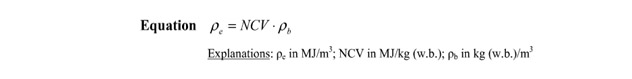 a picture of the biomass pellet energy density equation