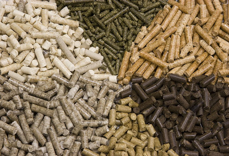 a picture of biomass pellets