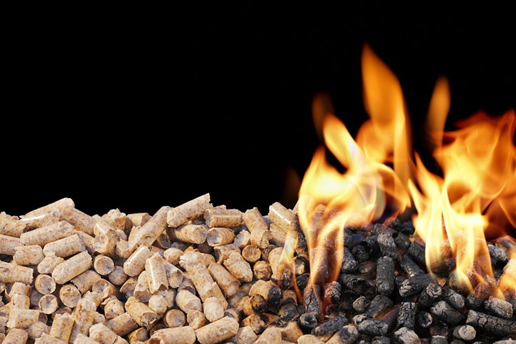 a picture of wood pellet combustion performance