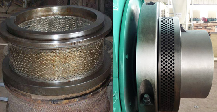 a picture to compare rotten and clean ring die