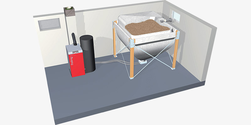 a picture of biomass pellet for residential heating system