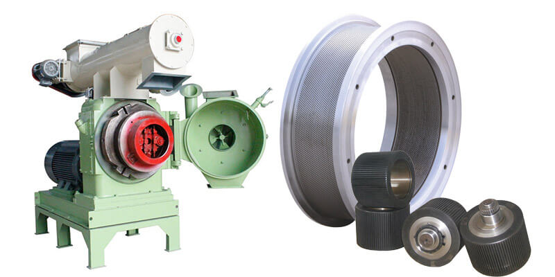 ring die and rollers of pellet mill