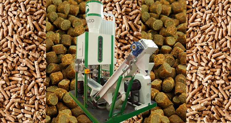 Gemco mobile pellet plant with wood pellets and feed pellets