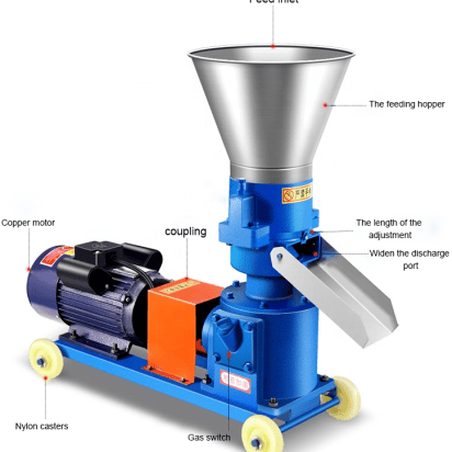 structure chart of a cattle pellet machine